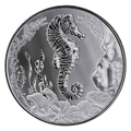 2025 Samoa Silver Seahorse 1 oz Coin Pre-Owned – seahorse design side