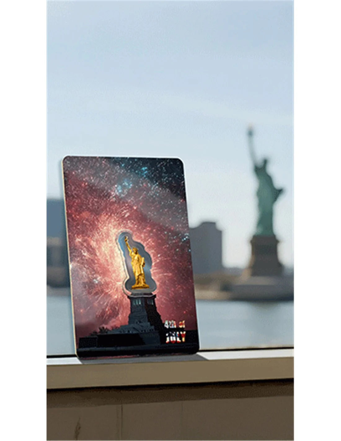 4TH OF JULY STATUE OF LIBERTY 1/1000 oz Gold Coin in Card Niue 2025