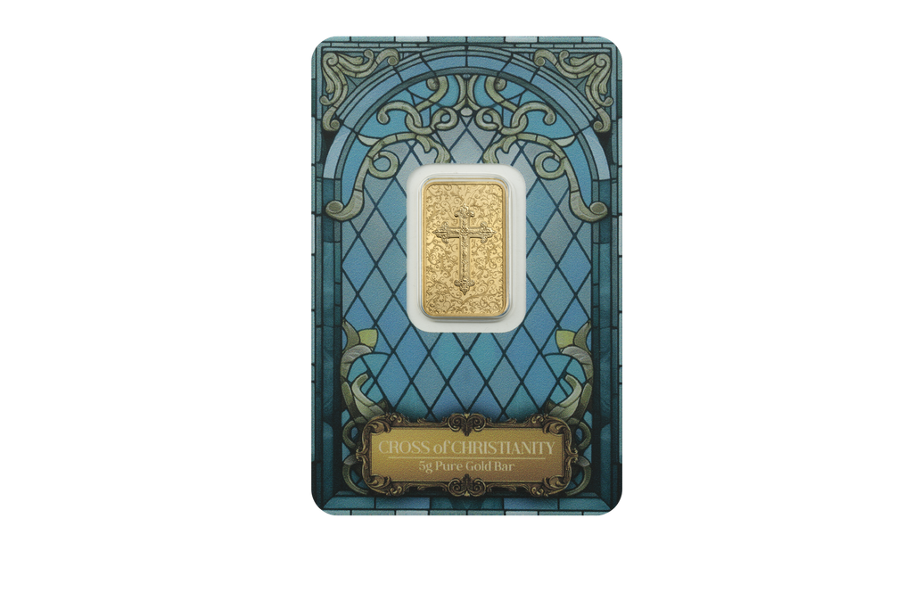 Pamp 5g Gold Bar Cross of Christianity