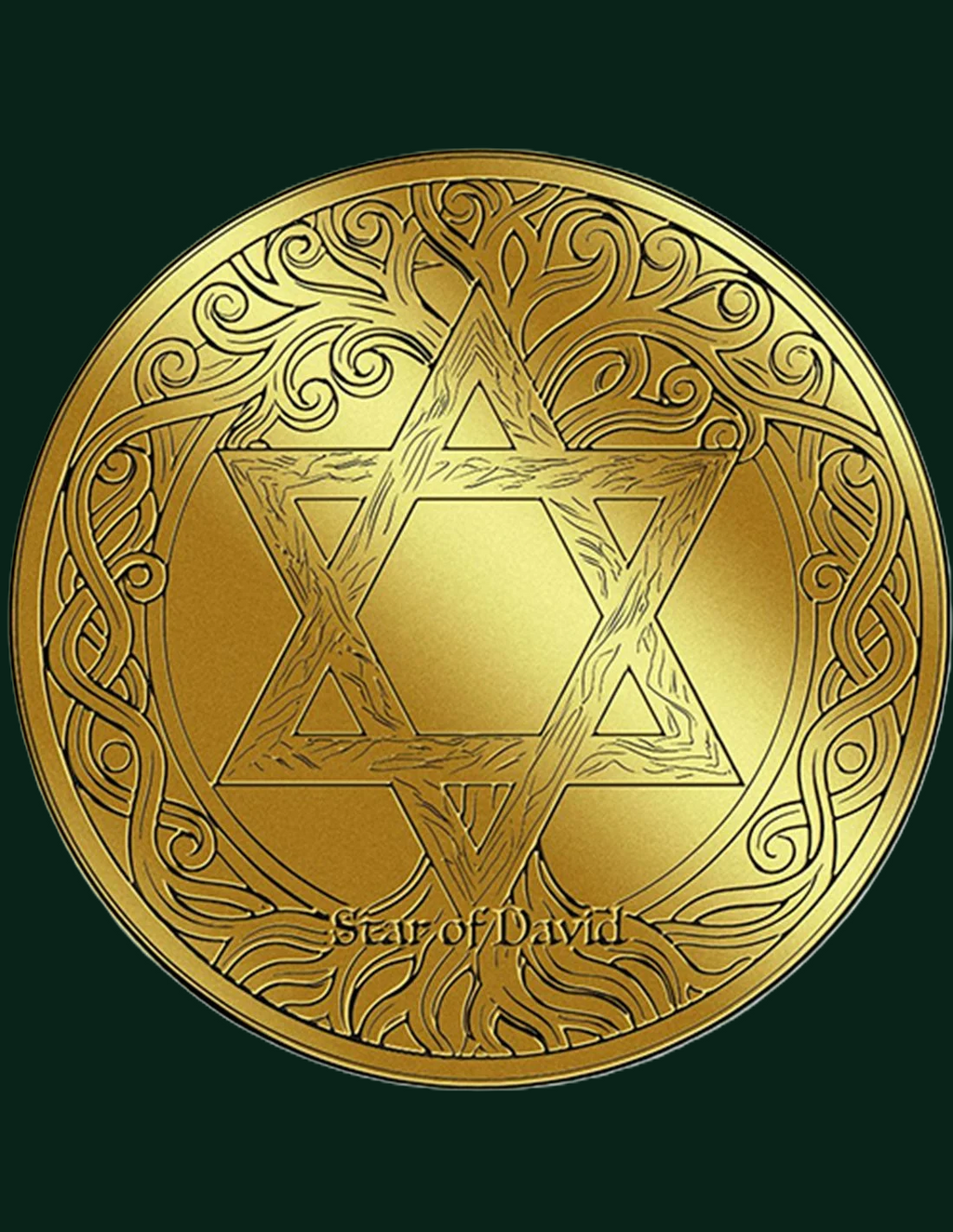 STAR OF DAVID 1/1000 Oz Gold Coin in Card 12$ Liberia 2026