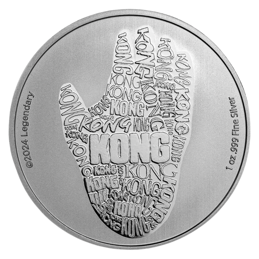 Godzilla x Kong – Kong Colorized 1 oz Silver Round in TEP