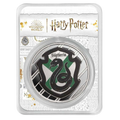 Harry Potter Slytherin Colorized 1 oz Silver Round in TEP – product view