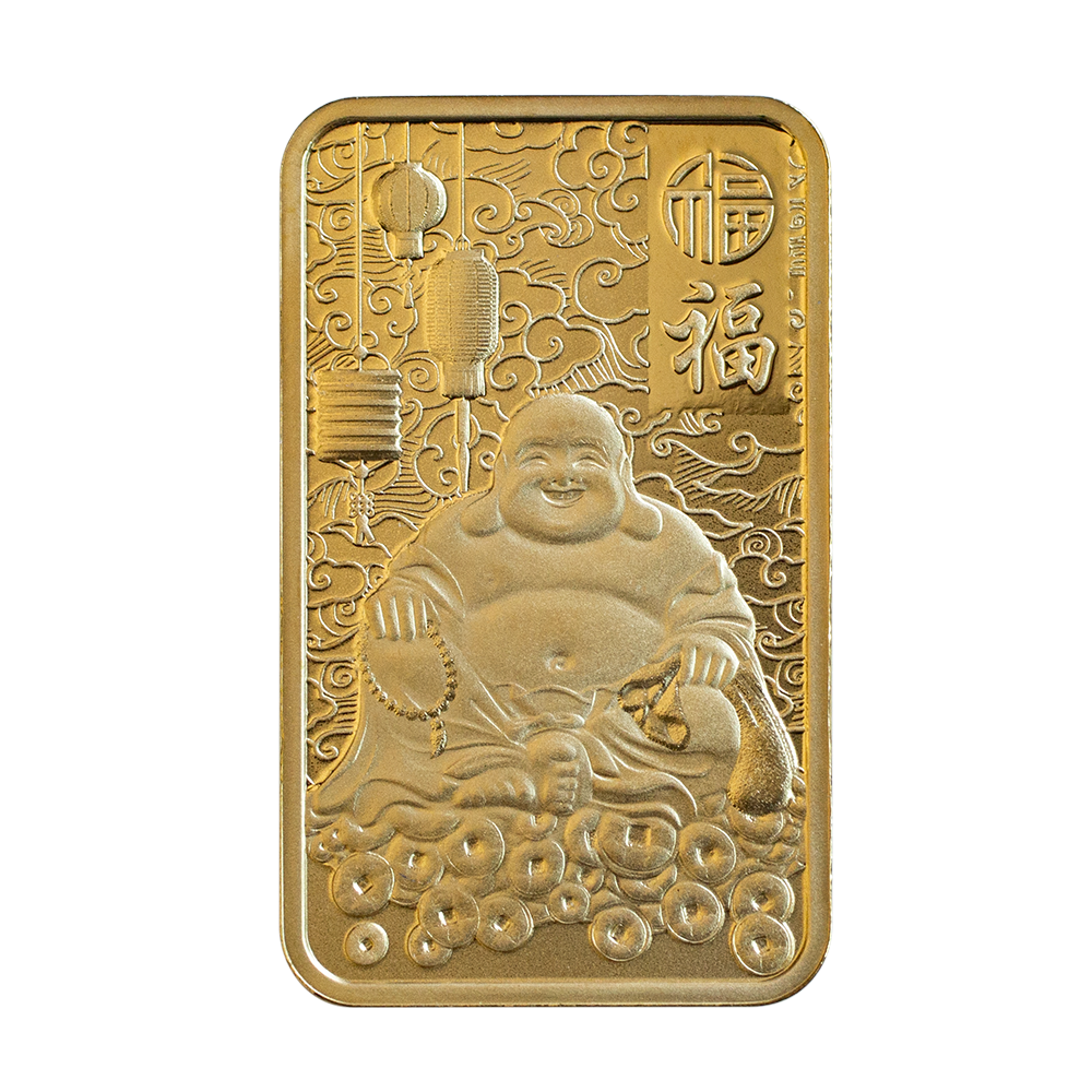 Pamp Laughing Buddha Good Luck 5g Pure Gold Bar