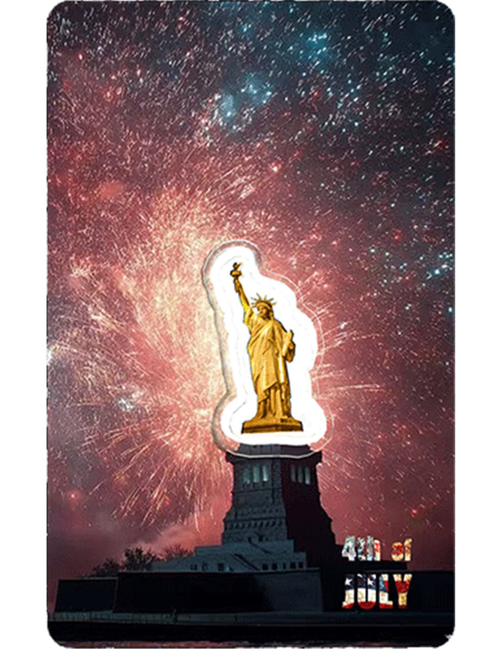 4TH OF JULY STATUE OF LIBERTY 1/1000 oz Gold Coin in Card Niue 2025
