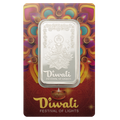 1oz Pure Silver Bar - Diwali Lakshmi & Rangoli art