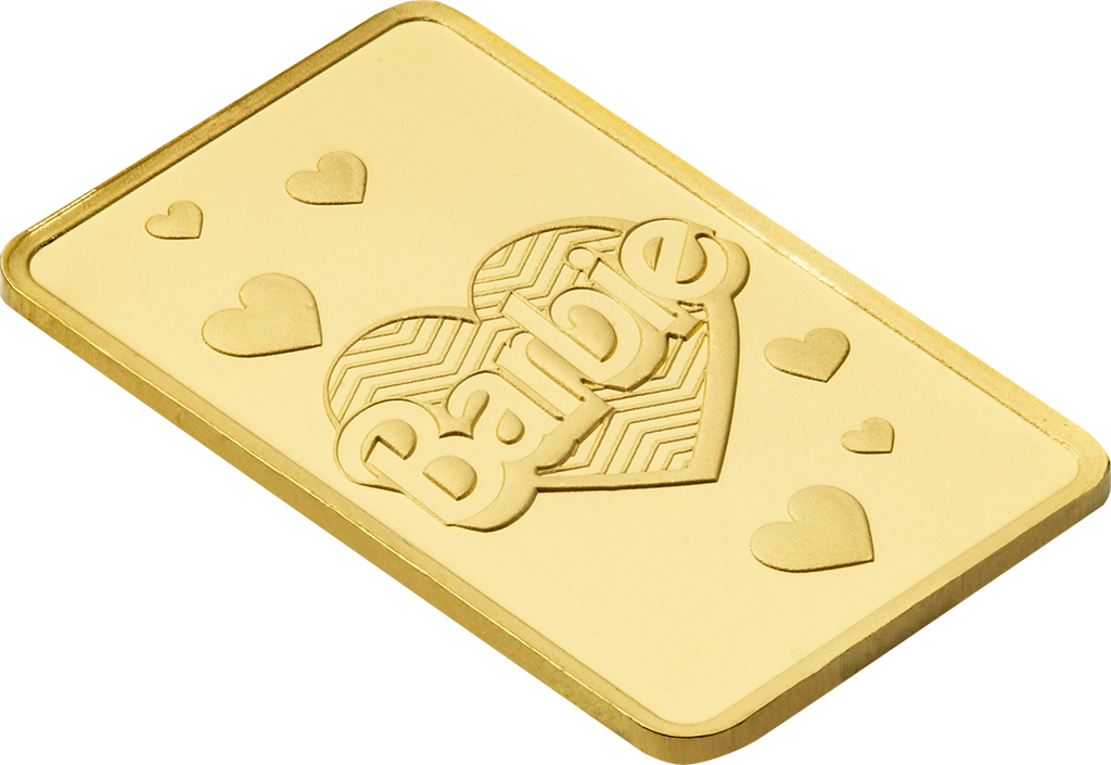 Pamp Valentines Barbie 1g Gold Bar