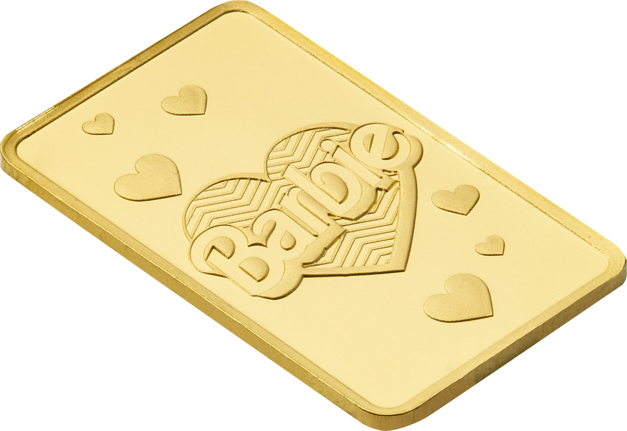 Pamp Valentines Barbie 1g Gold Bar