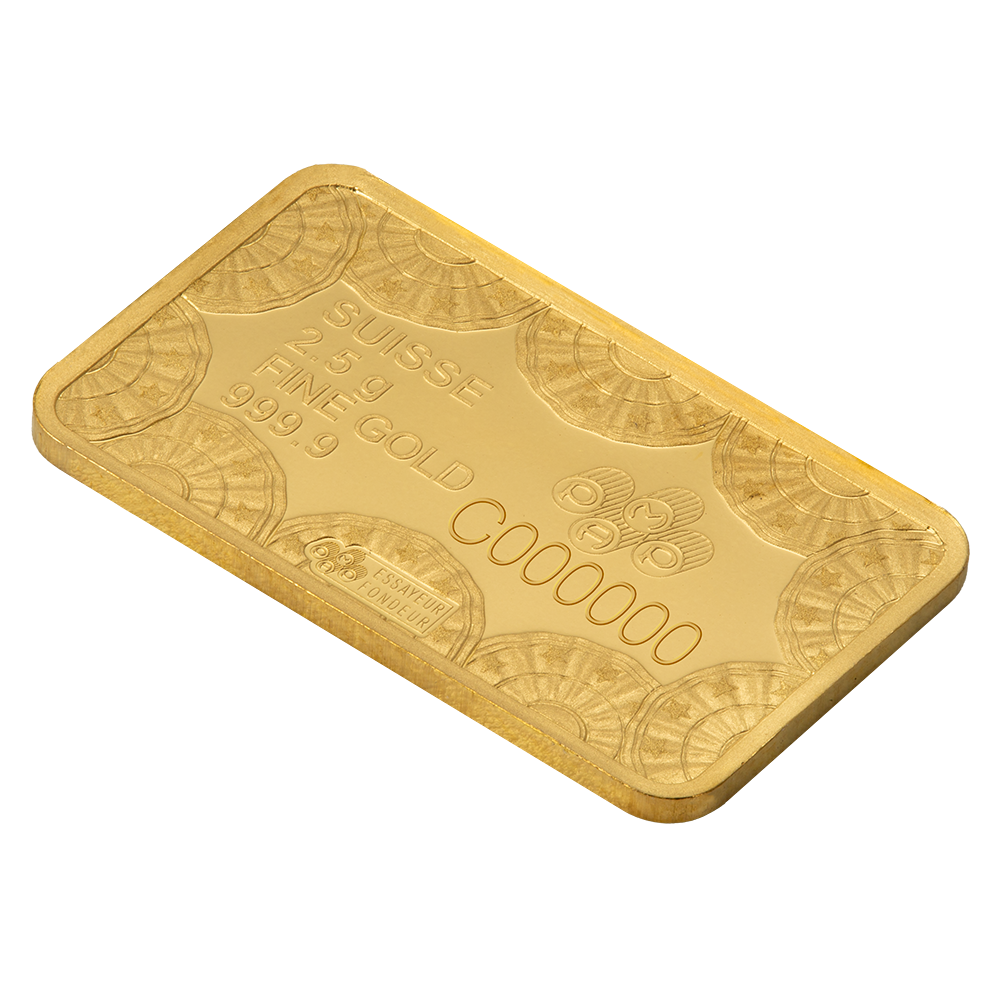 2.5g Gold bar 250th Anniversary of the United States