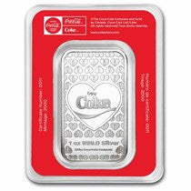 Coca-Cola® 1 oz Silver Enjoy Coke® Colorized Bar (in TEP)