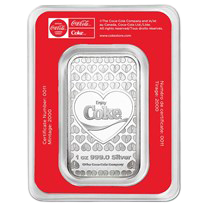 Coca-Cola® 1 oz Silver Enjoy Coke® Colorized Bar (in TEP)