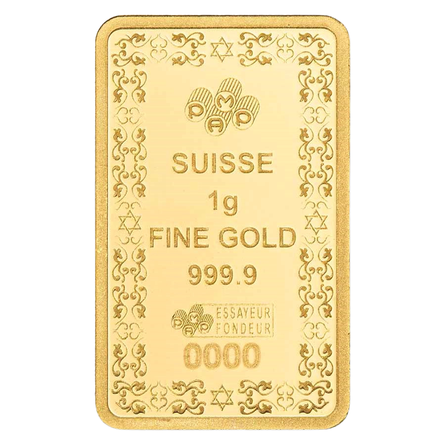 PAMP Star of David 1 Gram Gold Bar