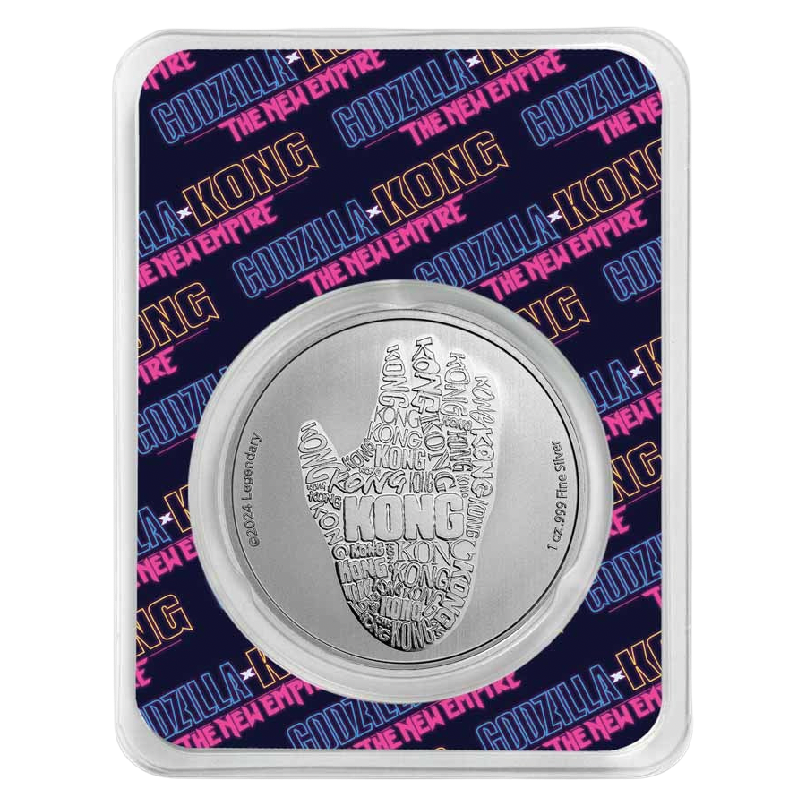 Godzilla x Kong – Kong Colorized 1 oz Silver Round in TEP