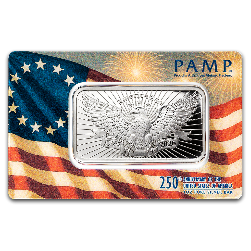 Pamp 1oz Silver 250th Anniversary of USA Eagle