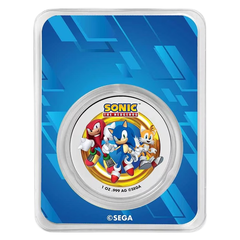 Sonic The Hedgehog Dr Eggman Colorized 1 oz Silver Round in TEP