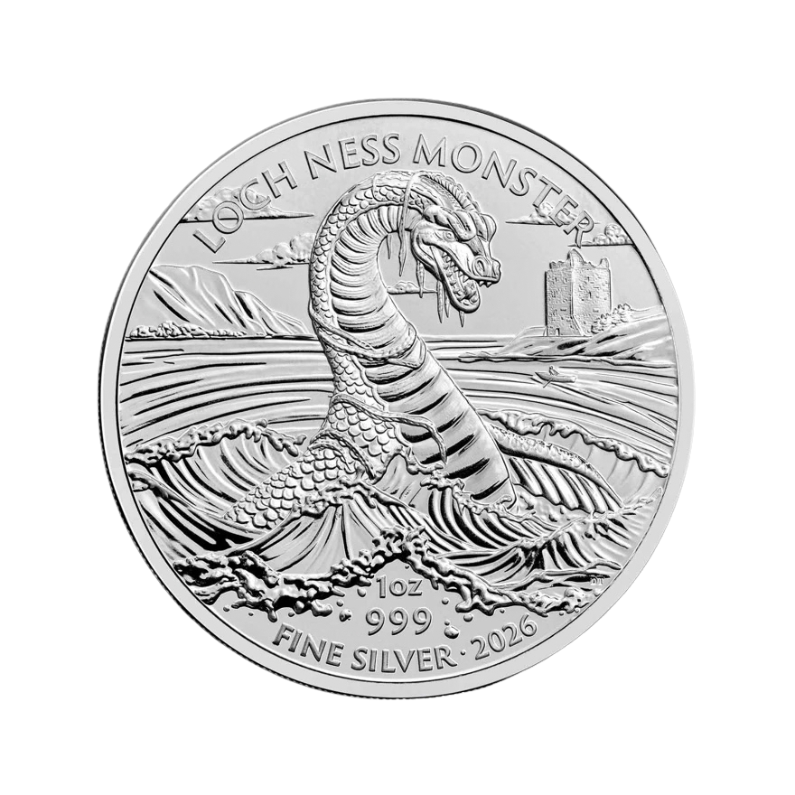Legendary Creatures Loch Ness Monster 2026 UK 1oz Silver Coin Pre-Owned