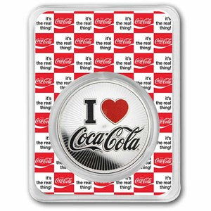 Coca-Cola® 1 oz Silver 140 Years Anniversary Round (in TEP)