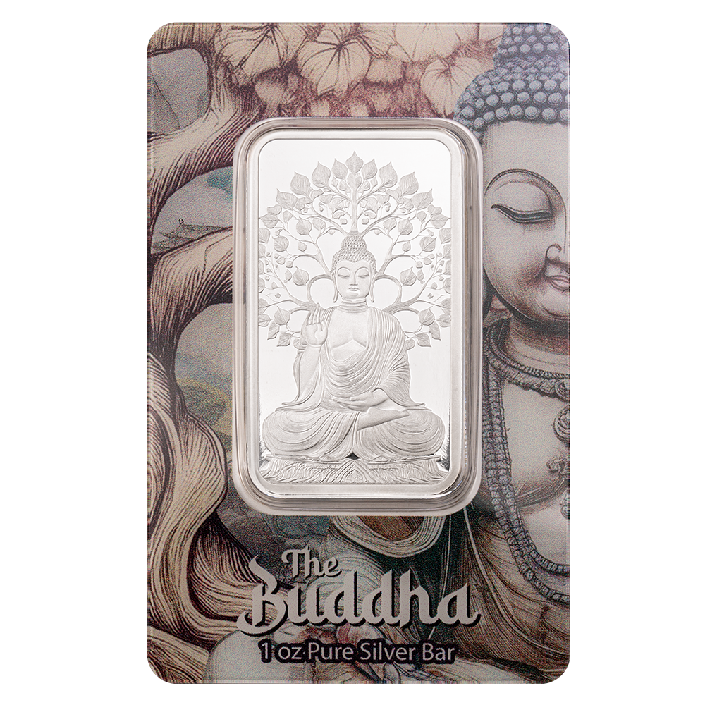 Pamp 1oz Pure Silver Bar - The Buddha