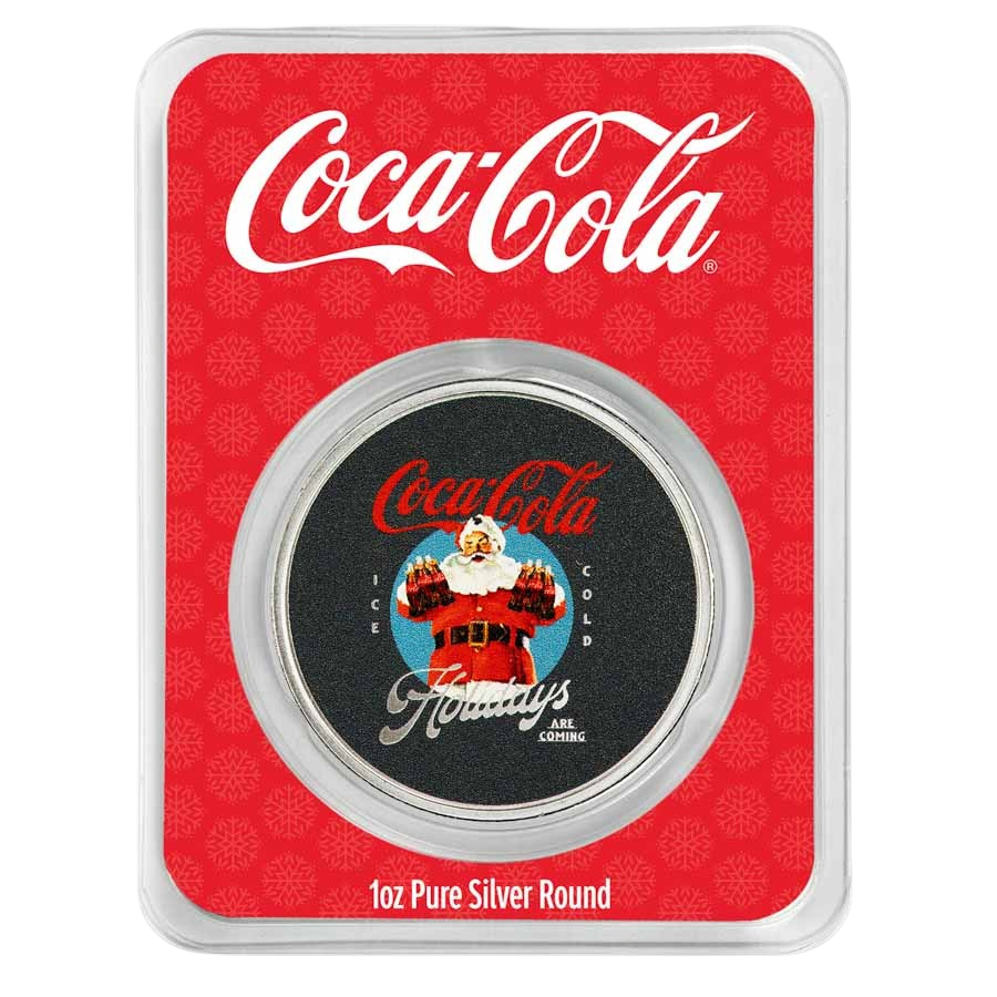 Coca-Cola® 1 oz Silver Santa 95th Anniversary Round in TEP