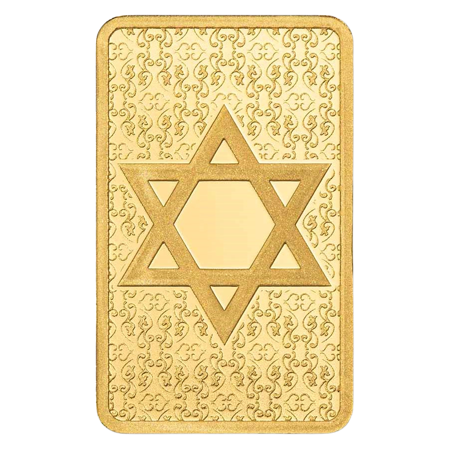 PAMP Star of David 1 Gram Gold Bar
