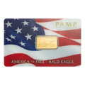 Pamp 5g Gold Bar America the Free Bald Eagle