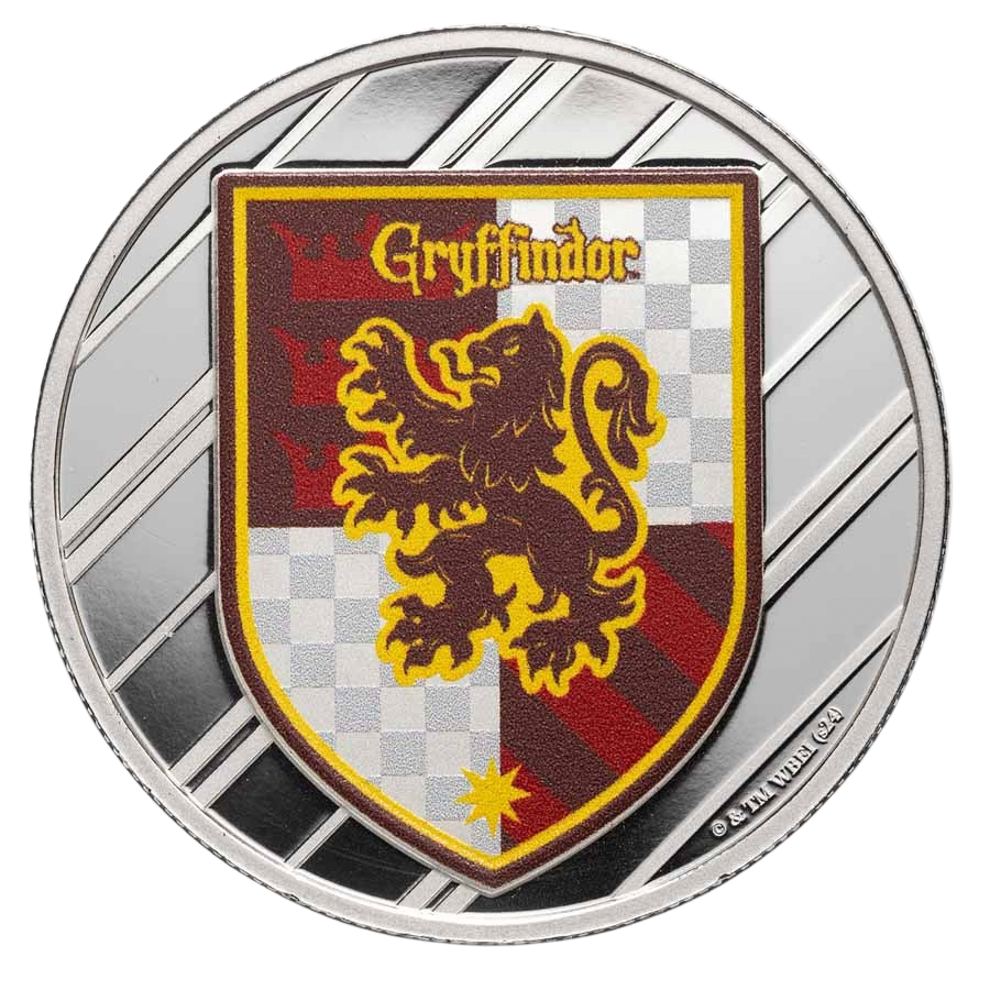 Harry Potter Gryffindor Colorized 1 oz Silver Round in TEP – additional view