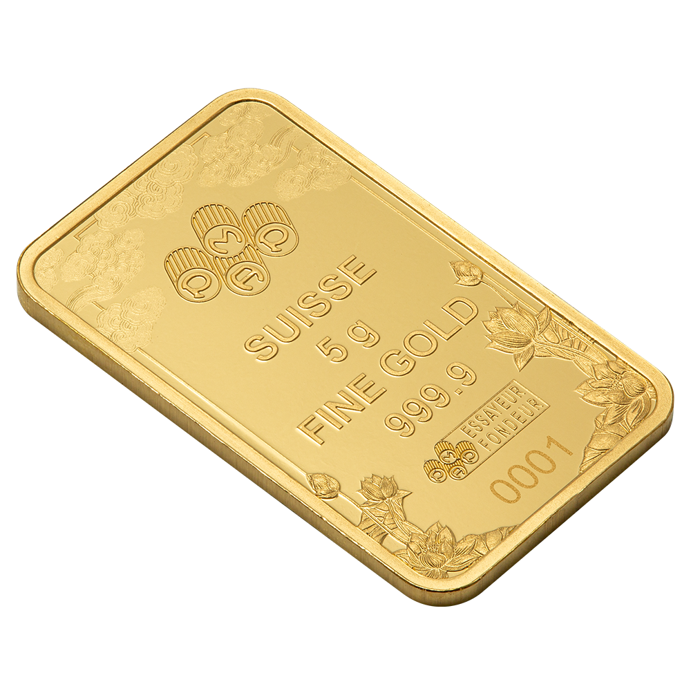 Pamp 5g Pure Gold Bar - Good Luck Yellow Dragon