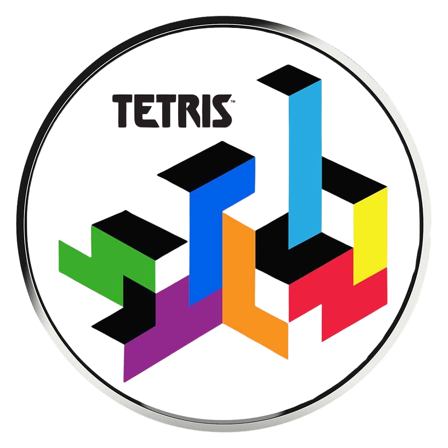 Tetris™ 1 oz Silver 40th Anniversary Colorized Round in TEP