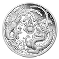 2017 Perth Mint Dragon & Phoenix 1 oz Silver Coin Pre-Owned