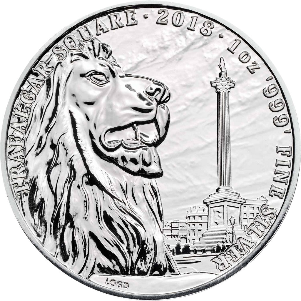 2018 Trafalgar Square 1 oz Silver Coin | Landmarks of Britain Pre-Owned