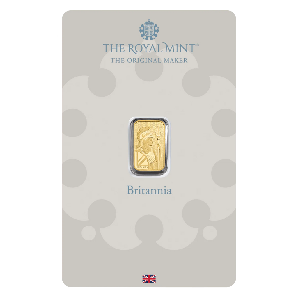 Britannia 1g Gold Bullion Minted Bar | .9999 Fine Gold
