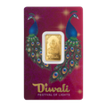 Pamp 2024 Diwali - Lakshmi & Peacocks 5g Pure Gold Bar