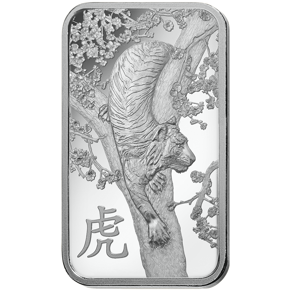 2022 Pamp Lunar Year of the Tiger Silver Minted Bar - 1oz