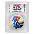 America250™ Colorized 1 oz Silver Round in TEP