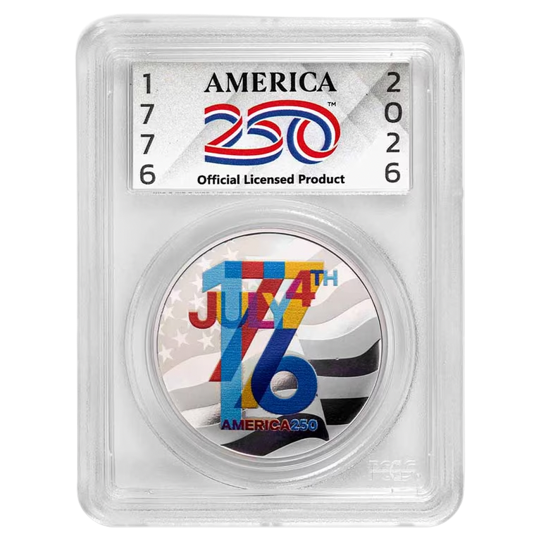 America250™ Colorized 1 oz Silver Round in TEP