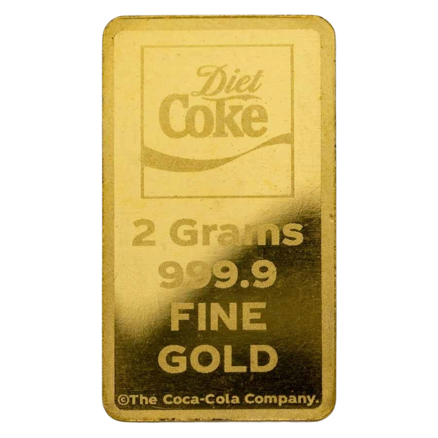 Diet Coke Coca-Cola 2g Gold Bar