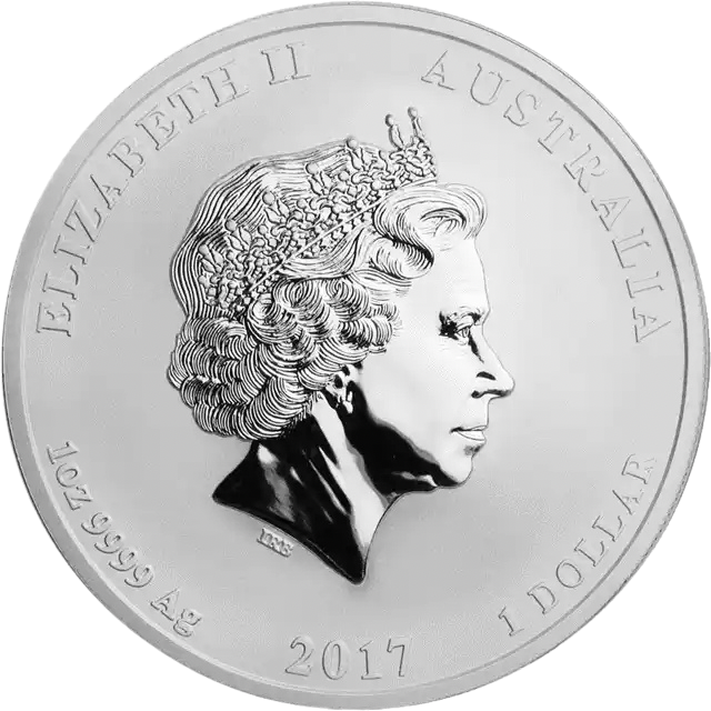 2017 Perth Mint Dragon & Phoenix 1 oz Silver Coin Pre-Owned