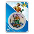 2023 Samoa DC Comics Aquaman Colorized 1 oz Silver Coin in TEP