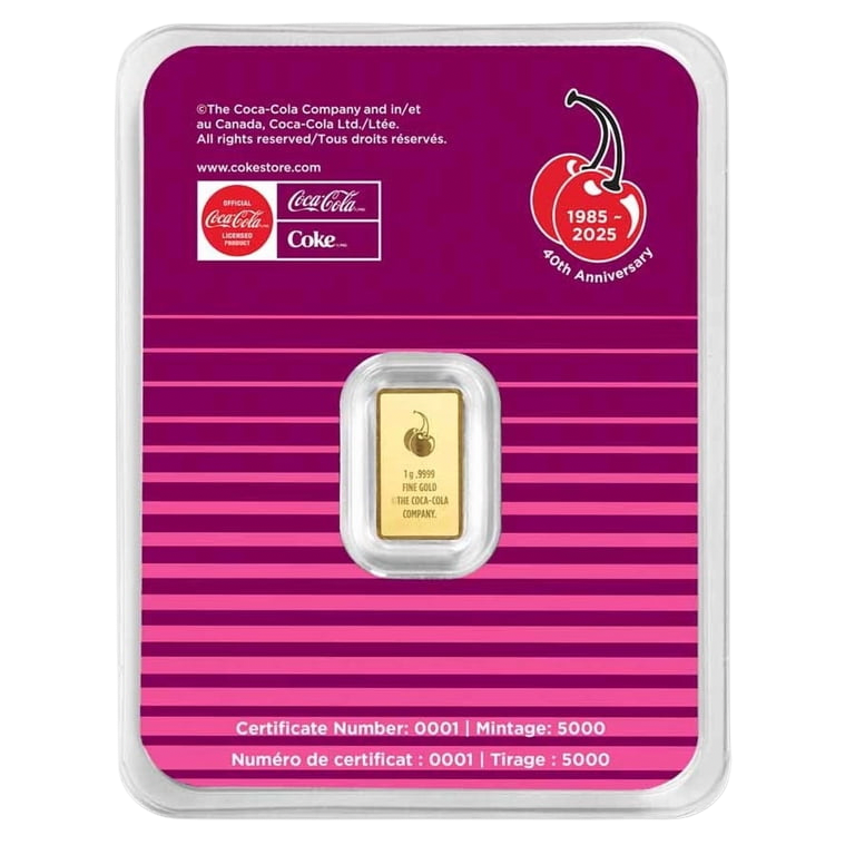 1 Gram Gold Bar in TEP - Coca-Cola® Cherry Coke