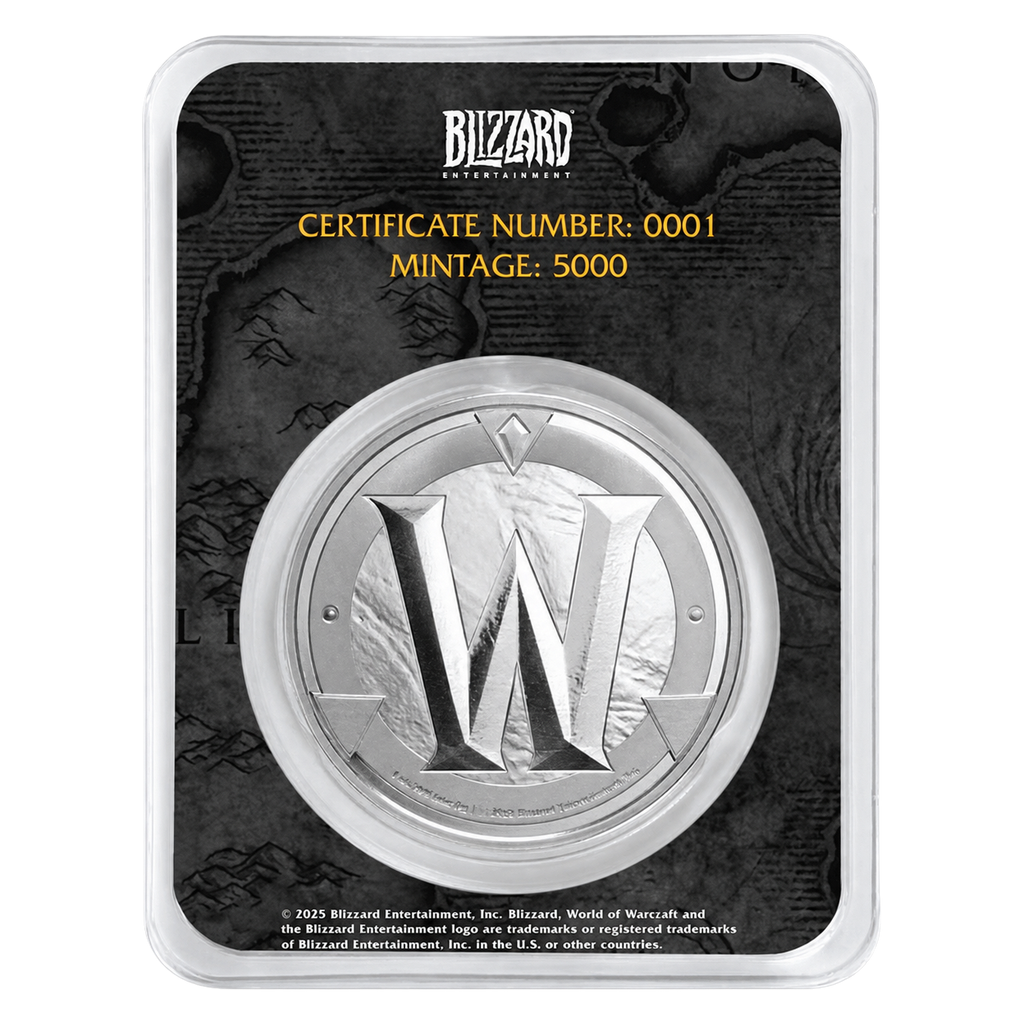 World of Warcraft Colorized Token 1 oz Silver Round in TEP