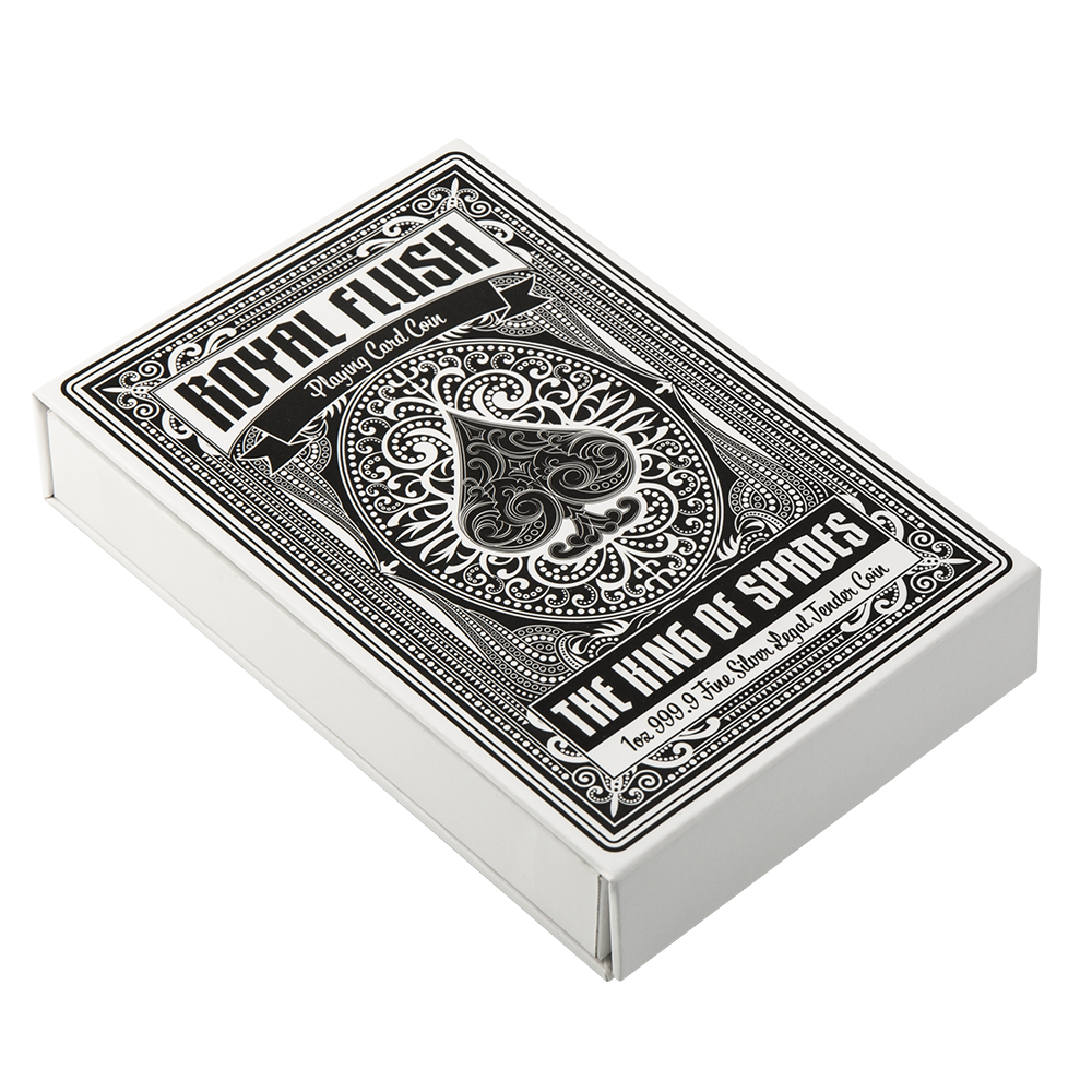 Pamp 1oz Pure Silver Shaped Coin - Royal Flush King of Spades