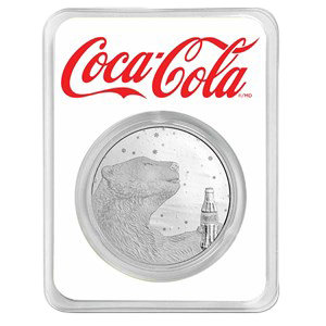 Coca-Cola® 1 oz Silver Polar Bear Round in TEP
