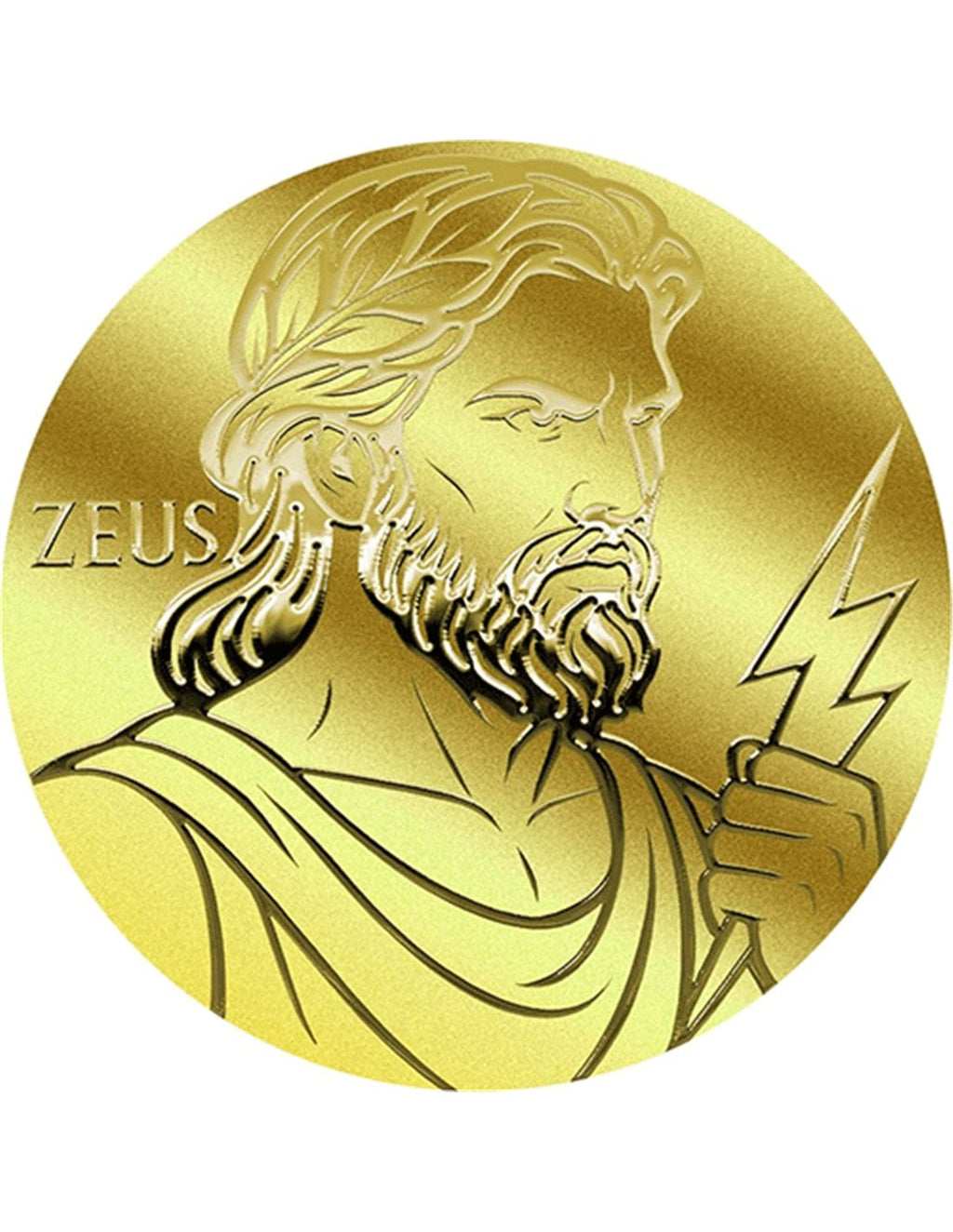 ZEUS Greek Mythology 1/1000 Oz Gold Coin In Card 50 Cents Niue 2025