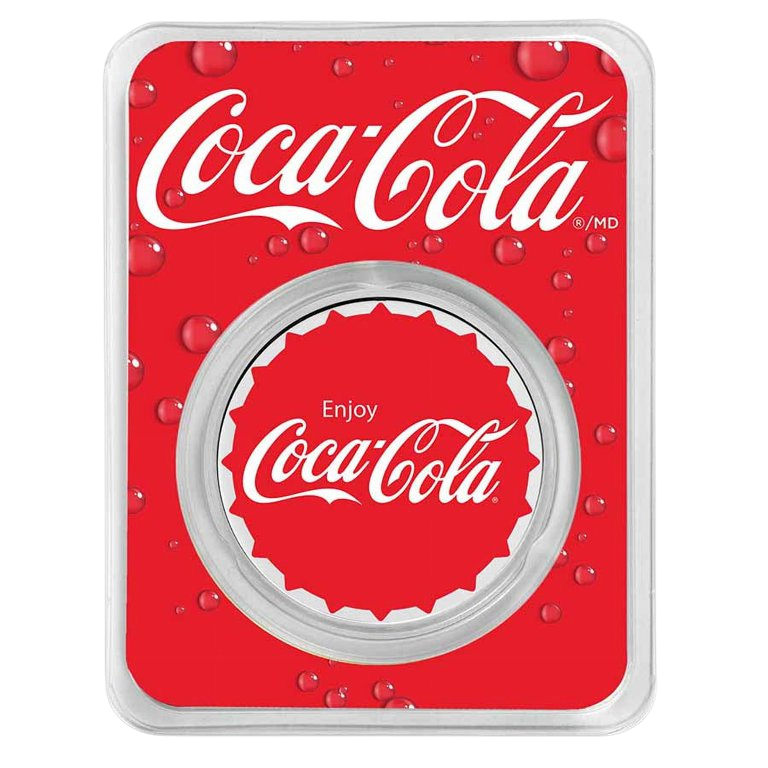 Coca-Cola® 1 oz Silver Colorized Round (Bottle Cap)