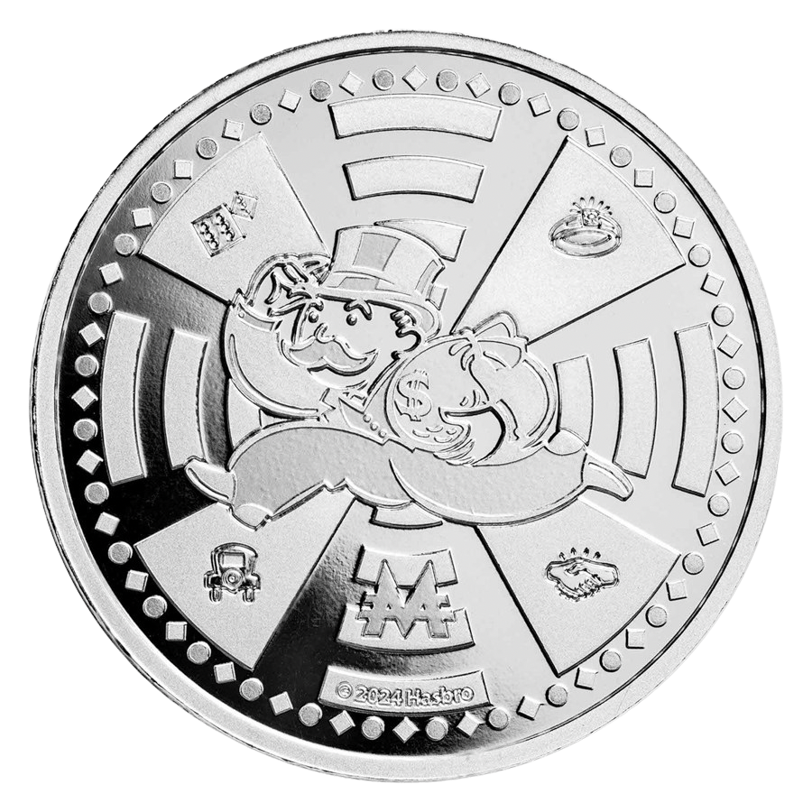 2024 Samoa Mr Monopoly BU 1 oz Silver Coin Pre-Owned – product view