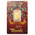 5g Pure Gold Bar - Diwali Lakshmi & Rangoli art