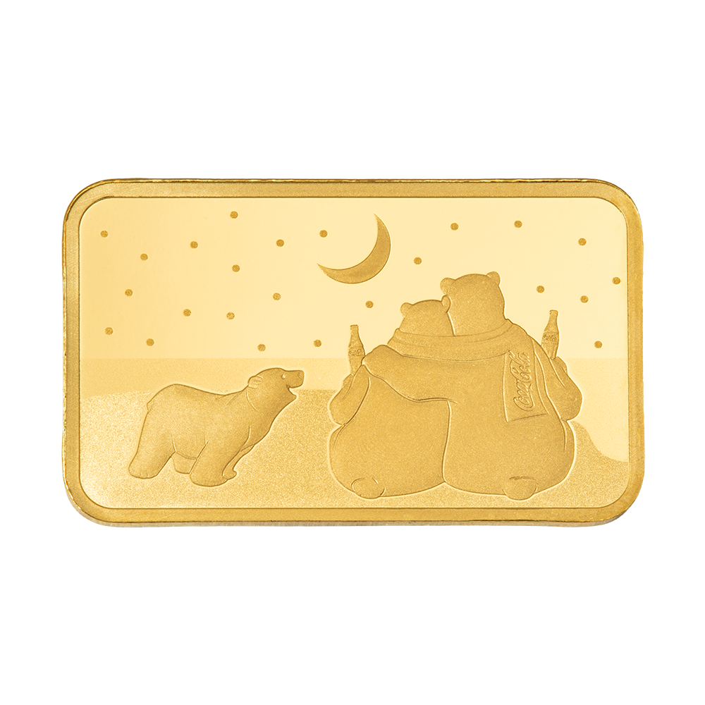 PAMP Coca-Cola® Polar Bear Hugs 5g Gold Bar