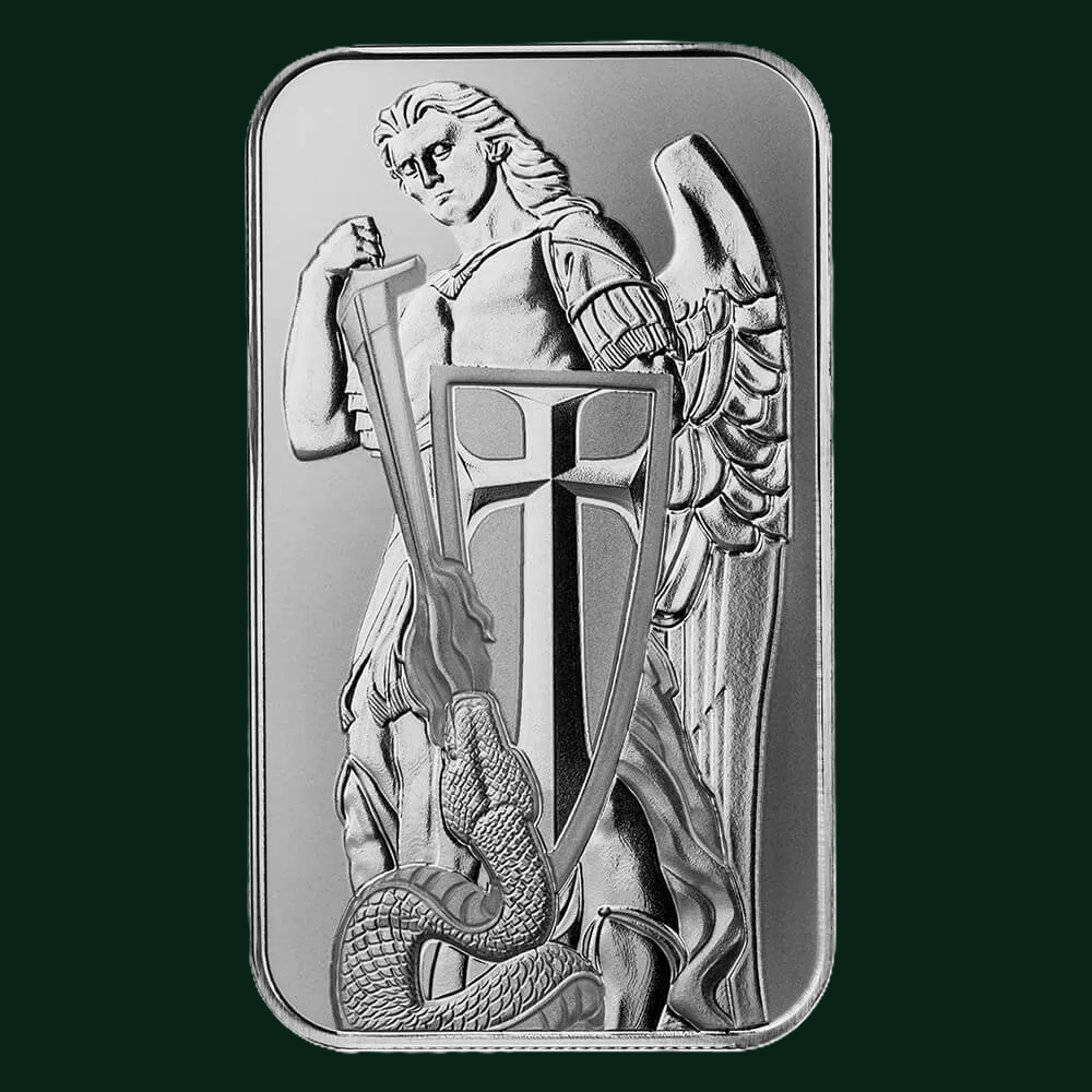 Scottsdale Mint 1oz Archangel Michael Silver Bar
