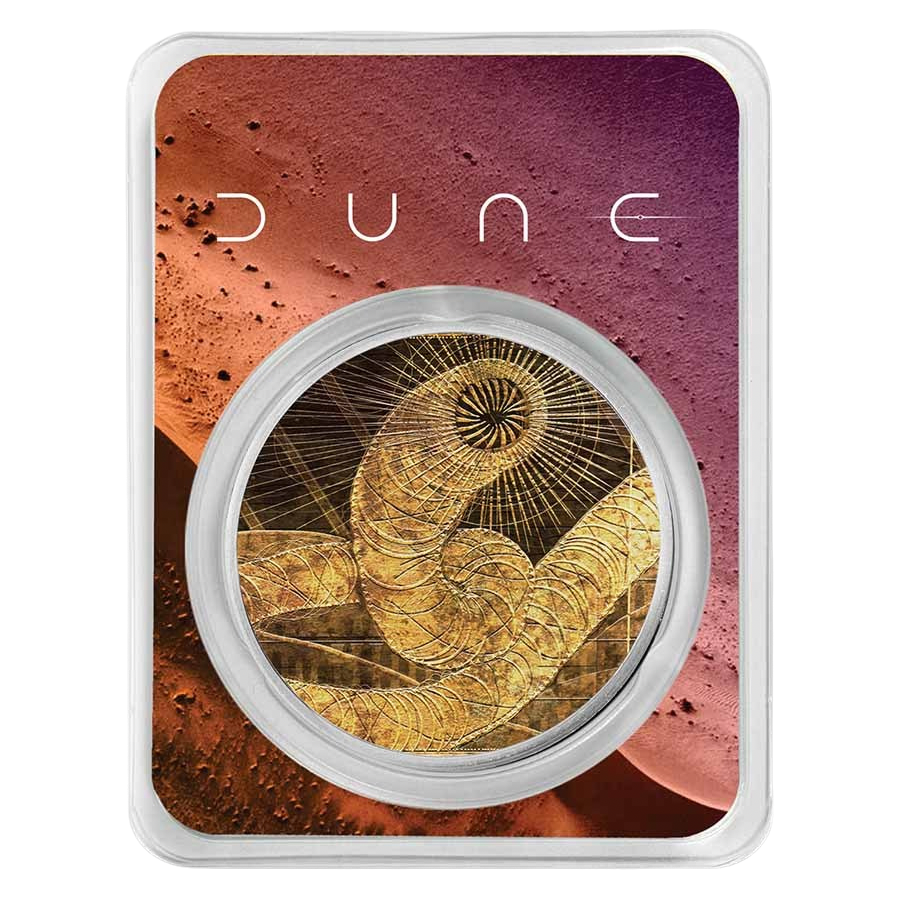 DUNE® Sand Worm Colorized 1 oz Silver Round in TEP