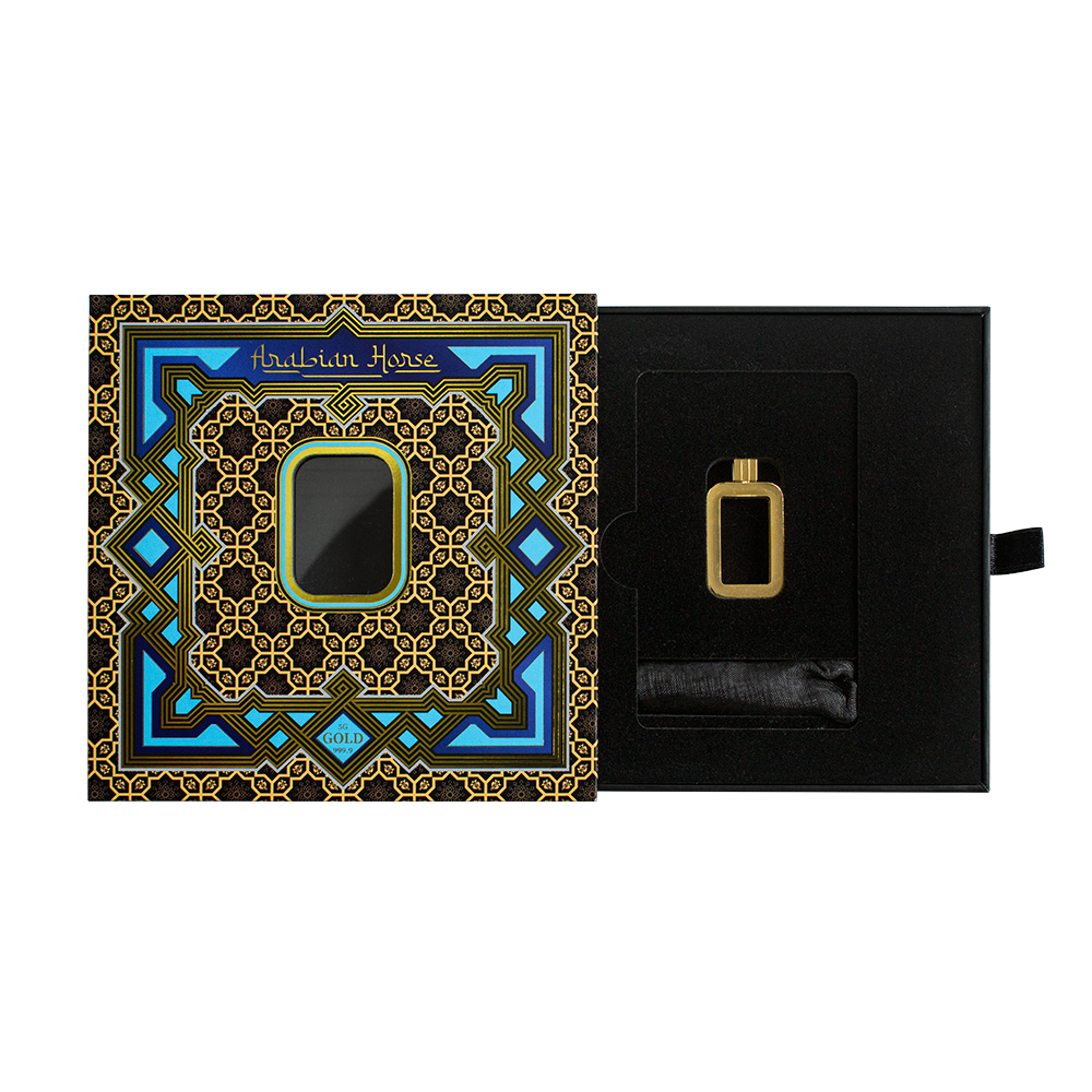 Pamp Arabian Horse 5g Pure Gold Bar with Pendant Frame