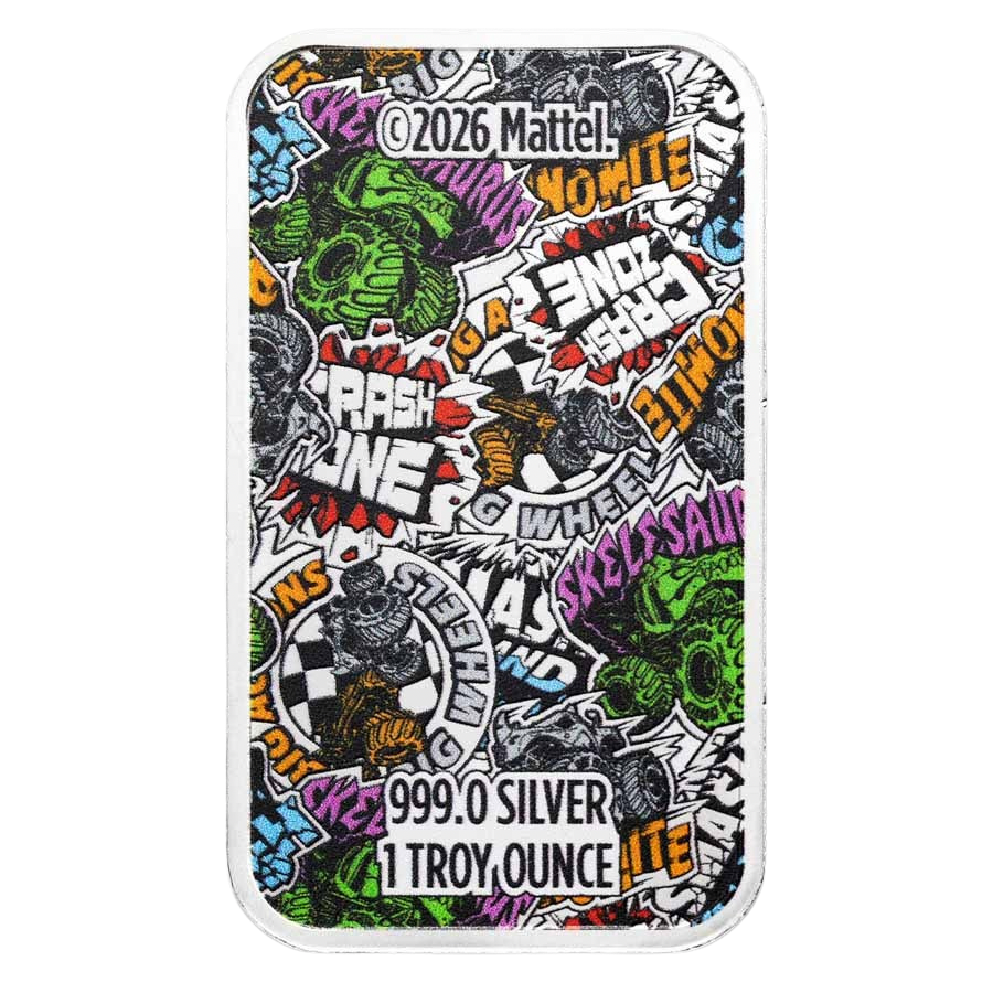Hot Wheels™ Monster Truck Mega Wrex 1 oz Silver Colorized Bar in TEP